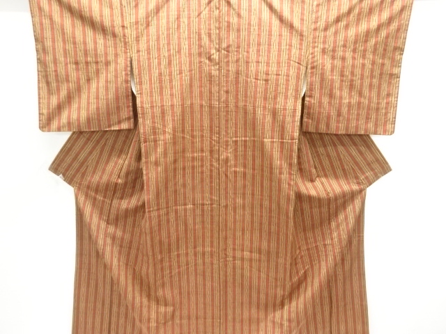 Striped woven hand-woven tsumugi kimono